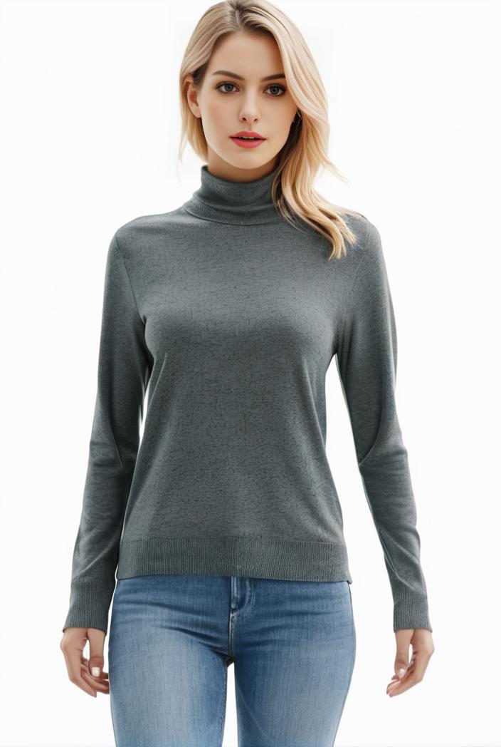 3 sets of turtleneck tees comfy long sleeve shirt perfect for spring autumn women s apparel 127185