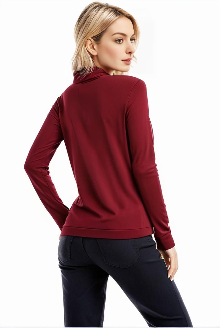 3 sets of turtleneck tees comfy long sleeve shirt perfect for spring autumn women s apparel 127196