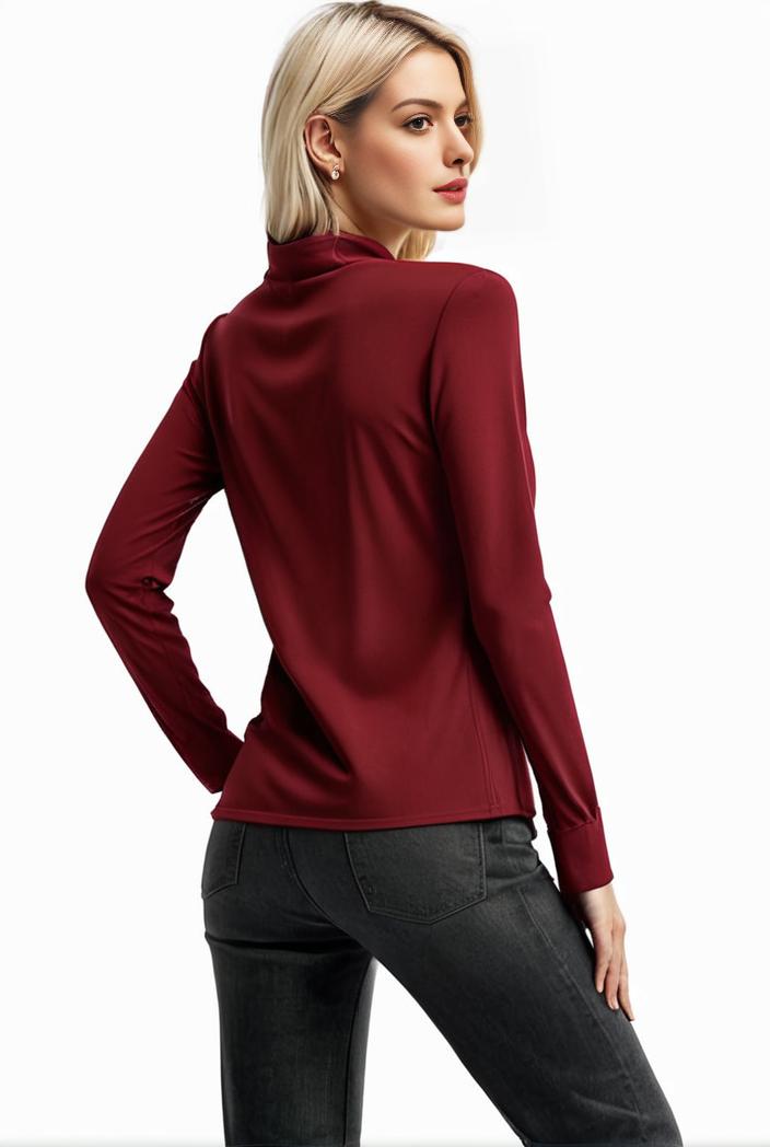 3 sets of turtleneck tees comfy long sleeve shirt perfect for spring autumn women s apparel 127198