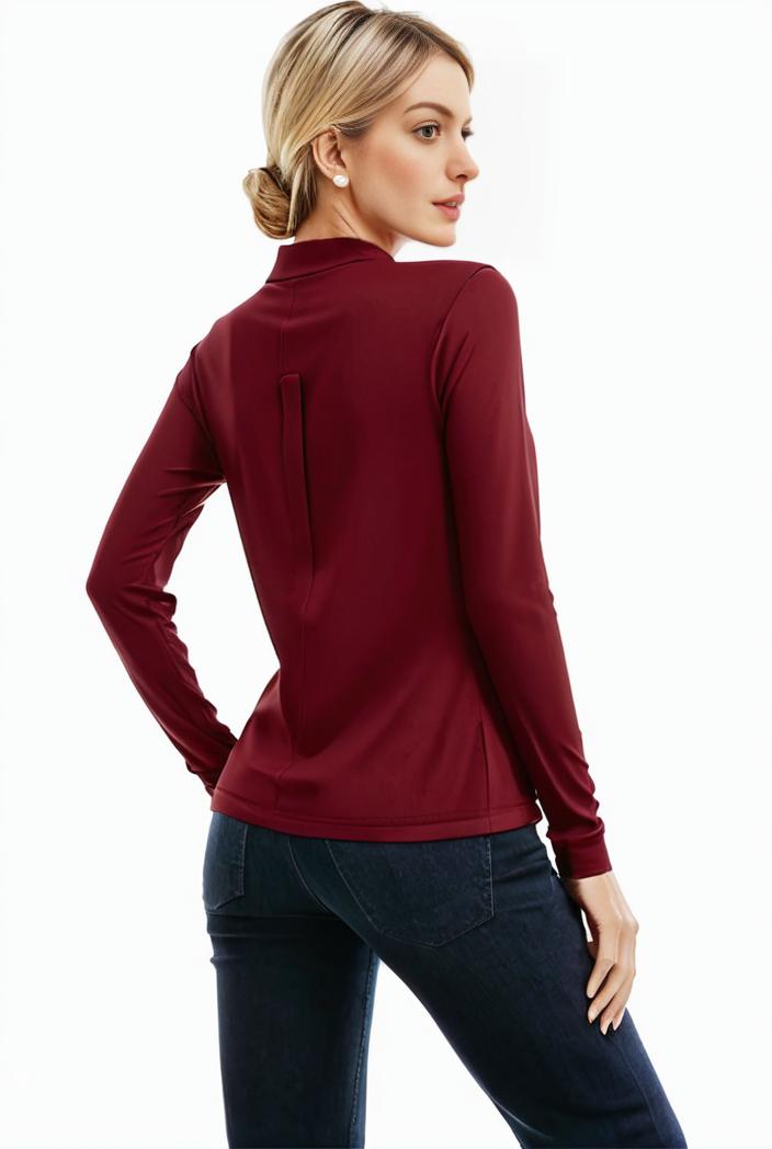 3 sets of turtleneck tees comfy long sleeve shirt perfect for spring autumn women s apparel 127200