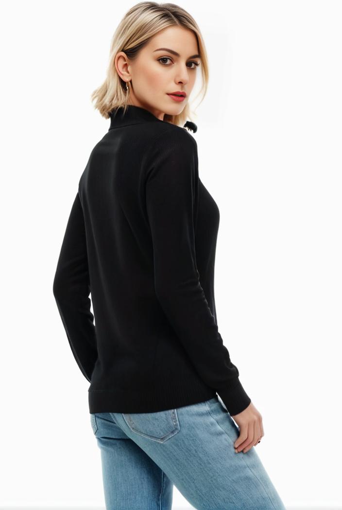 3 sets of turtleneck tees comfy long sleeve shirt perfect for spring autumn women s apparel 127207