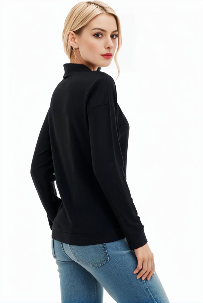 3 sets of turtleneck tees comfy long sleeve shirt perfect for spring autumn women s apparel 118771