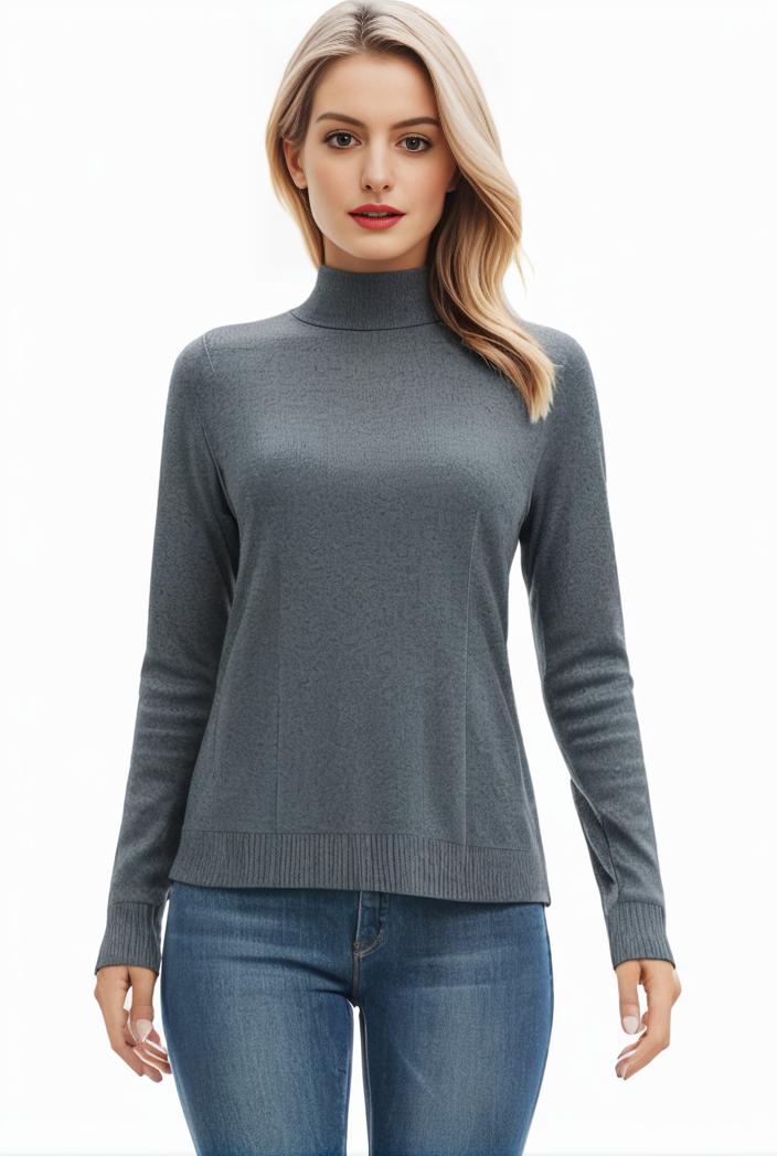3 sets of turtleneck tees comfy long sleeve shirt perfect for spring autumn women s apparel 120544