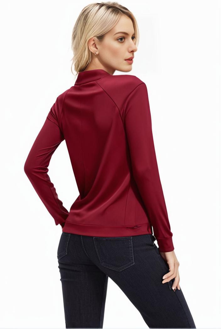 3 sets of turtleneck tees comfy long sleeve shirt perfect for spring autumn women s apparel 120549