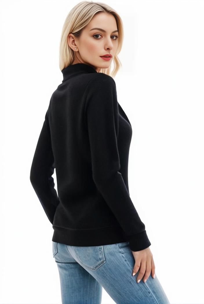 3 sets of turtleneck tees comfy long sleeve shirt perfect for spring autumn women s apparel 107692