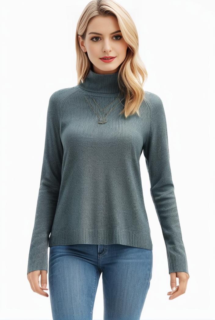 3 sets of turtleneck tees comfy long sleeve shirt perfect for spring autumn women s apparel 142867