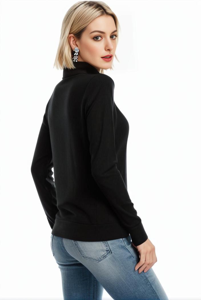 3 sets of turtleneck tees comfy long sleeve shirt perfect for spring autumn women s apparel 142880