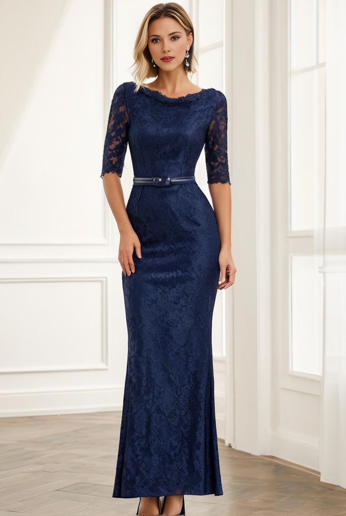 3 4 sleeve bodycon plunging back sequin evening dress 100039