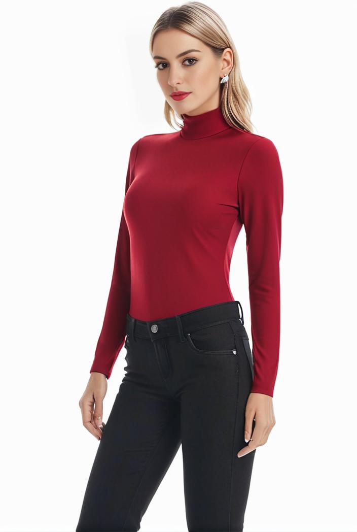 3 sets of turtleneck tees comfy long sleeve shirt perfect for spring autumn women s apparel 105337