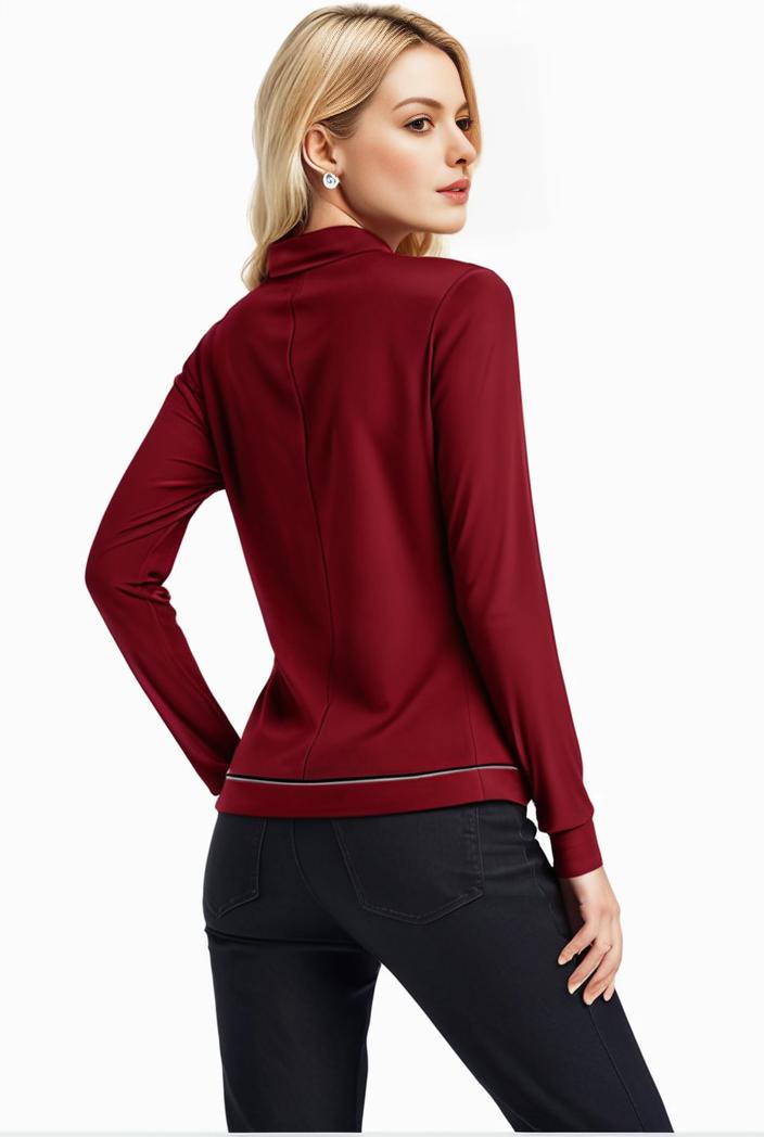 3 sets of turtleneck tees comfy long sleeve shirt perfect for spring autumn women s apparel 105357
