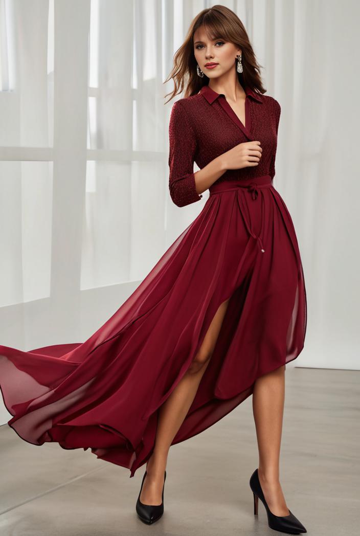 3 4 sleeve sheer sequin stripe high low hem evening dress 117156