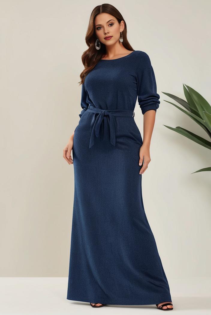 3 4 sleeve bodycon plunging back sequin evening dress 142396