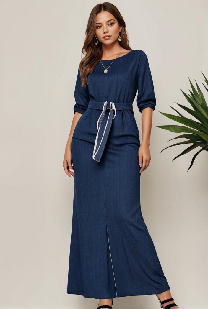 3 4 sleeve bodycon plunging back sequin evening dress 149746