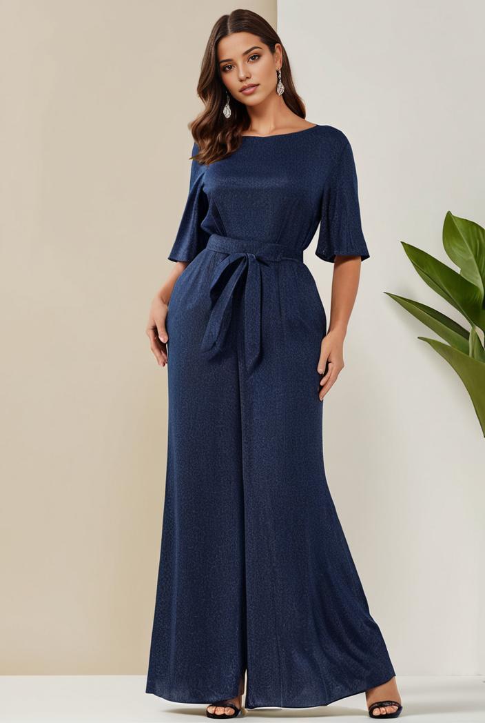 3 4 sleeve bodycon plunging back sequin evening dress 116181