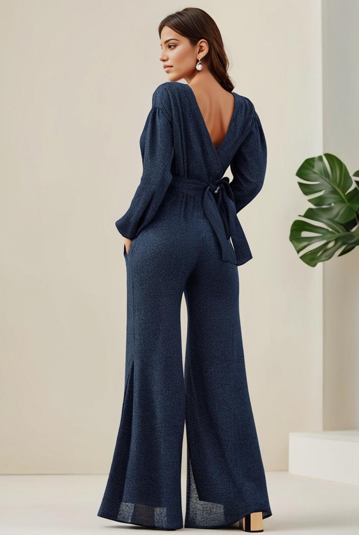 3 4 sleeve bodycon plunging back sequin evening dress 119594