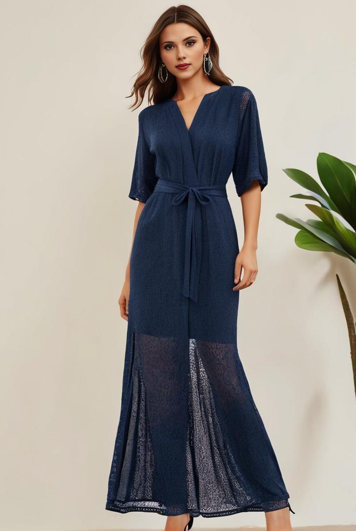 3 4 sleeve bodycon plunging back sequin evening dress 131500