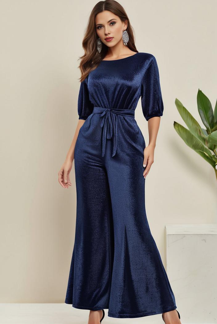 3 4 sleeve bodycon plunging back sequin evening dress 125369