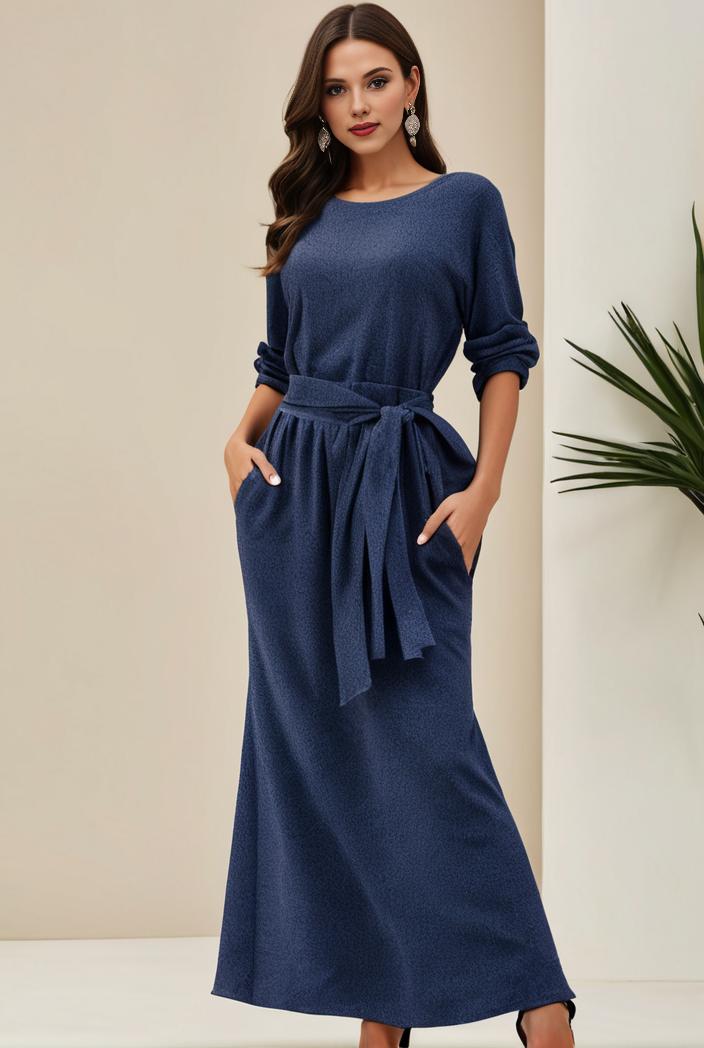 3 4 sleeve bodycon plunging back sequin evening dress 137464