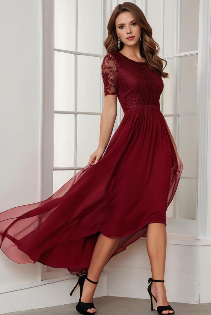 3 4 sleeve sheer sequin stripe high low hem evening dress 137547