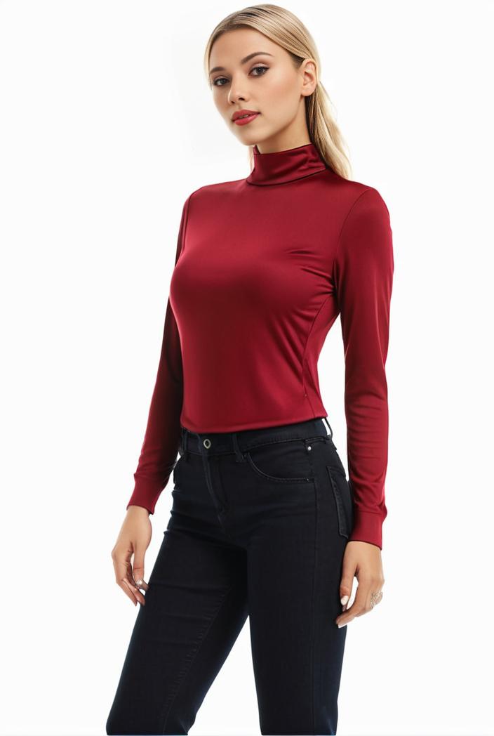 3 sets of turtleneck tees comfy long sleeve shirt perfect for spring autumn women s apparel 115537