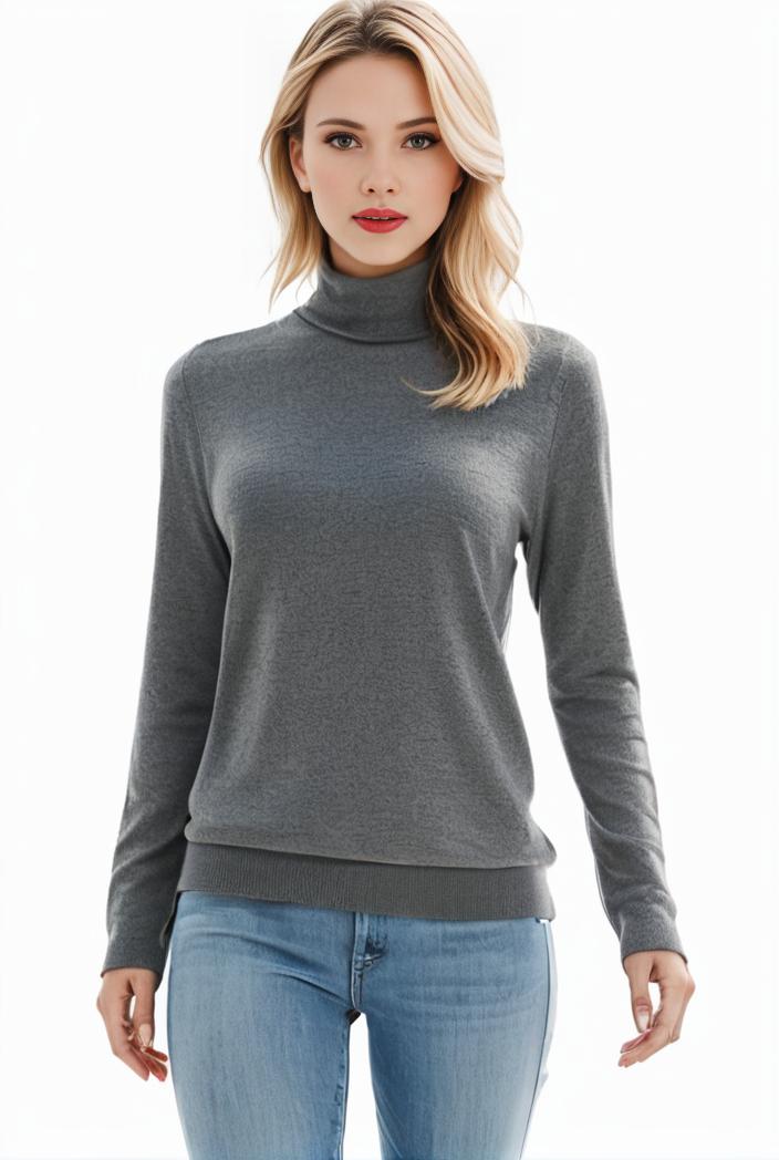 3 sets of turtleneck tees comfy long sleeve shirt perfect for spring autumn women s apparel 115545