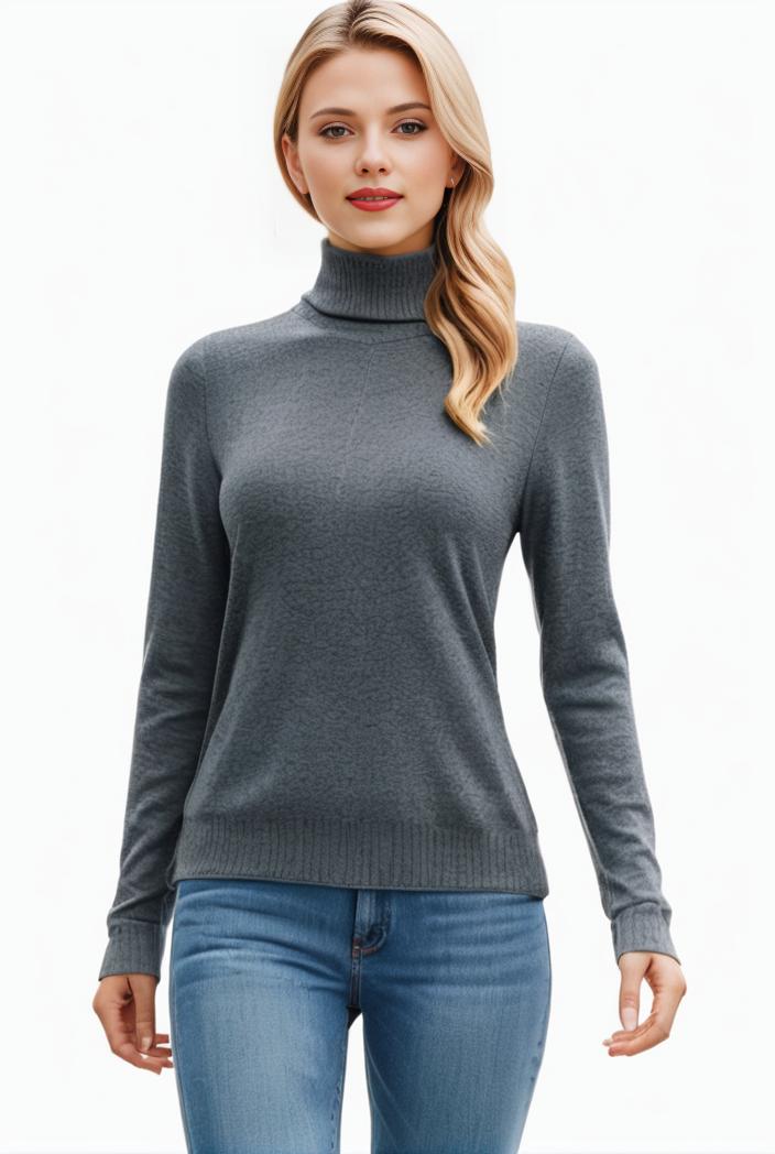 3 sets of turtleneck tees comfy long sleeve shirt perfect for spring autumn women s apparel 115547