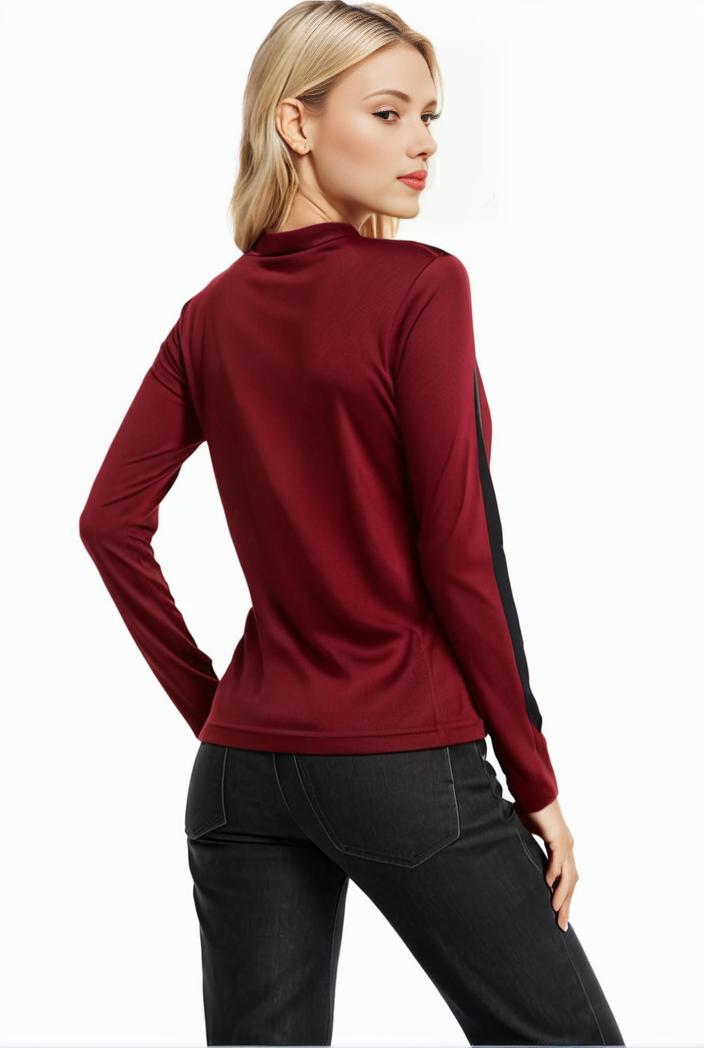 3 sets of turtleneck tees comfy long sleeve shirt perfect for spring autumn women s apparel 115554