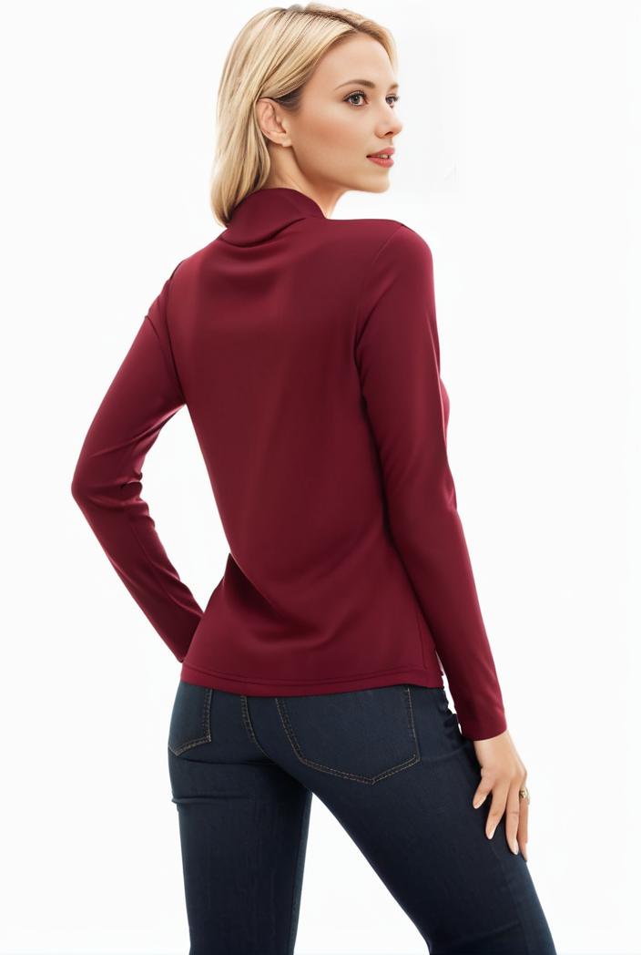 3 sets of turtleneck tees comfy long sleeve shirt perfect for spring autumn women s apparel 115556