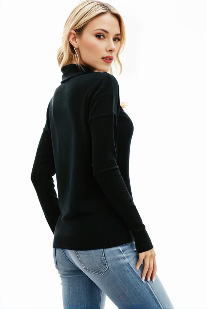 3 sets of turtleneck tees comfy long sleeve shirt perfect for spring autumn women s apparel 115562
