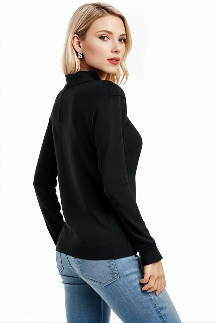 3 sets of turtleneck tees comfy long sleeve shirt perfect for spring autumn women s apparel 115566