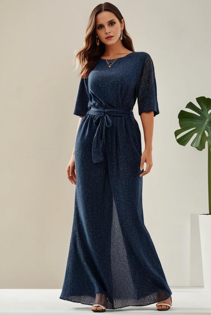 3 4 sleeve bodycon plunging back sequin evening dress 131184