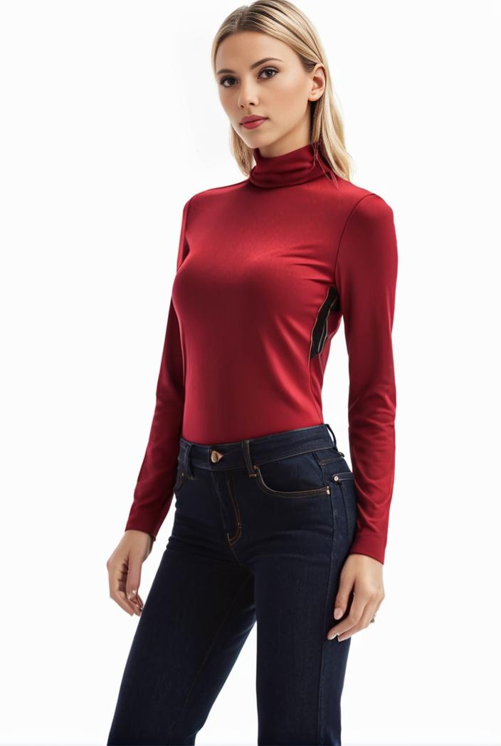 3 sets of turtleneck tees comfy long sleeve shirt perfect for spring autumn women s apparel 144679