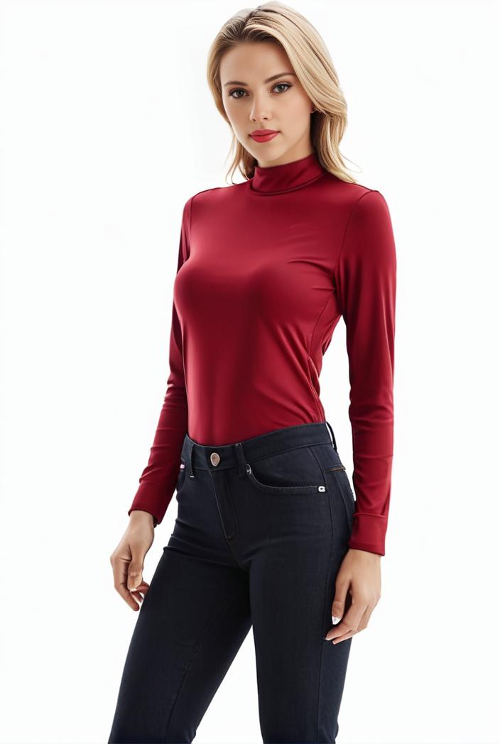 3 sets of turtleneck tees comfy long sleeve shirt perfect for spring autumn women s apparel 144681