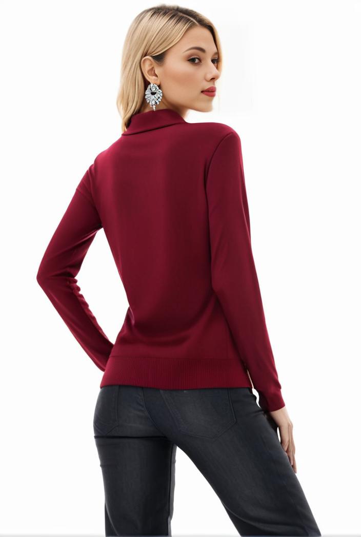 3 sets of turtleneck tees comfy long sleeve shirt perfect for spring autumn women s apparel 144694