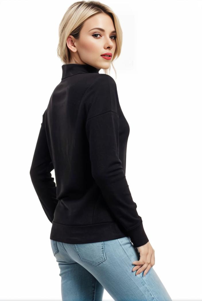 3 sets of turtleneck tees comfy long sleeve shirt perfect for spring autumn women s apparel 144702