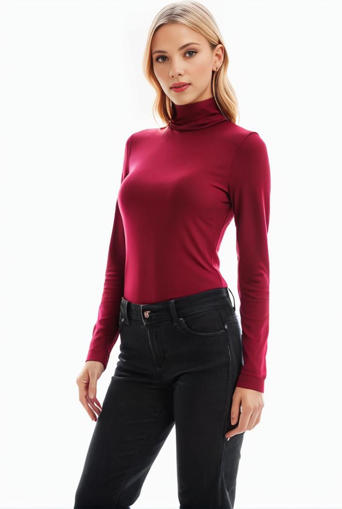 3 sets of turtleneck tees comfy long sleeve shirt perfect for spring autumn women s apparel 129528