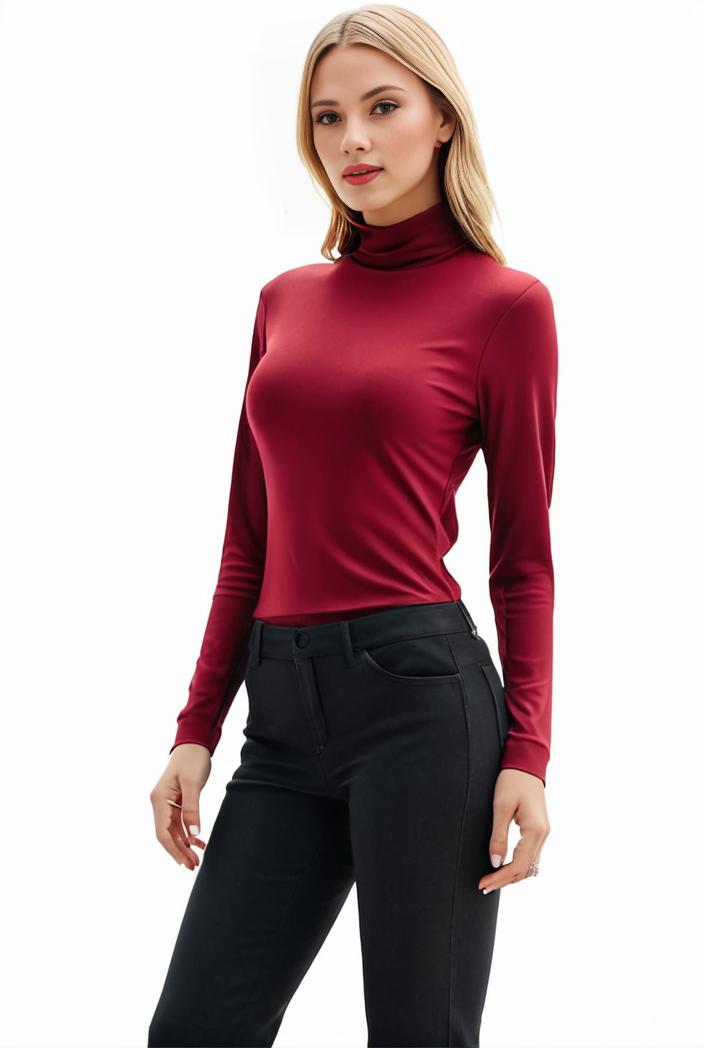3 sets of turtleneck tees comfy long sleeve shirt perfect for spring autumn women s apparel 129530