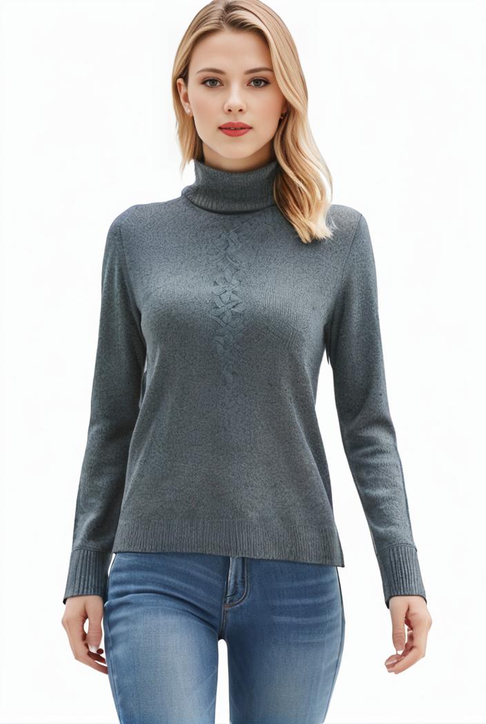 3 sets of turtleneck tees comfy long sleeve shirt perfect for spring autumn women s apparel 129532