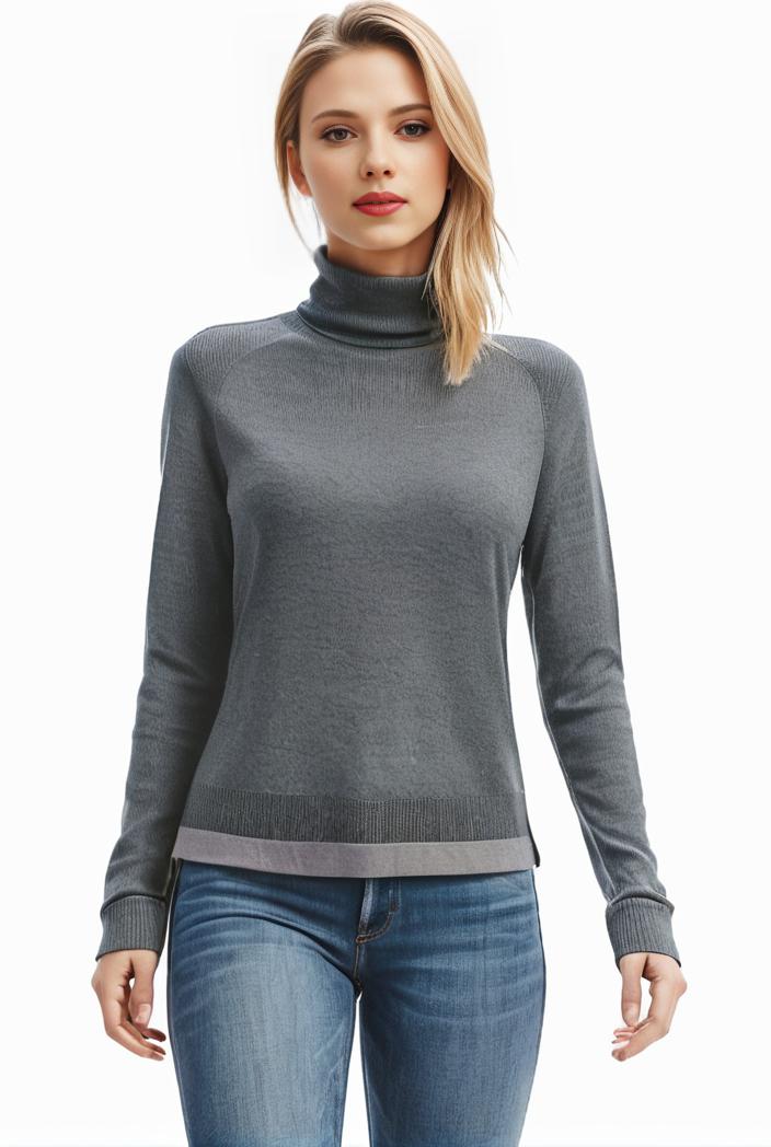 3 sets of turtleneck tees comfy long sleeve shirt perfect for spring autumn women s apparel 129537
