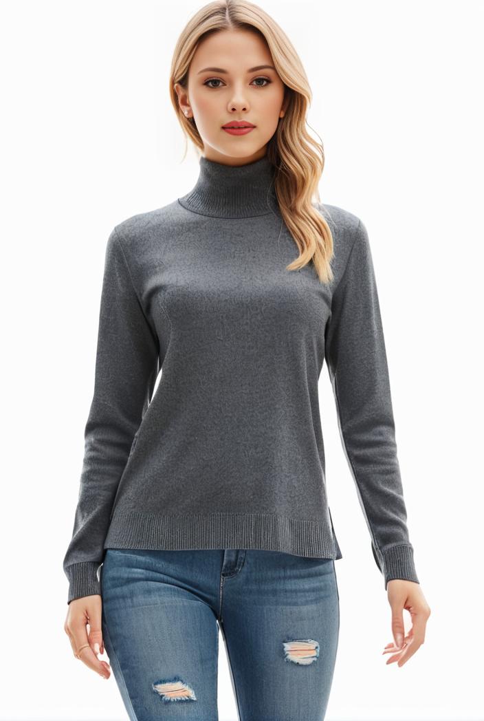 3 sets of turtleneck tees comfy long sleeve shirt perfect for spring autumn women s apparel 129538