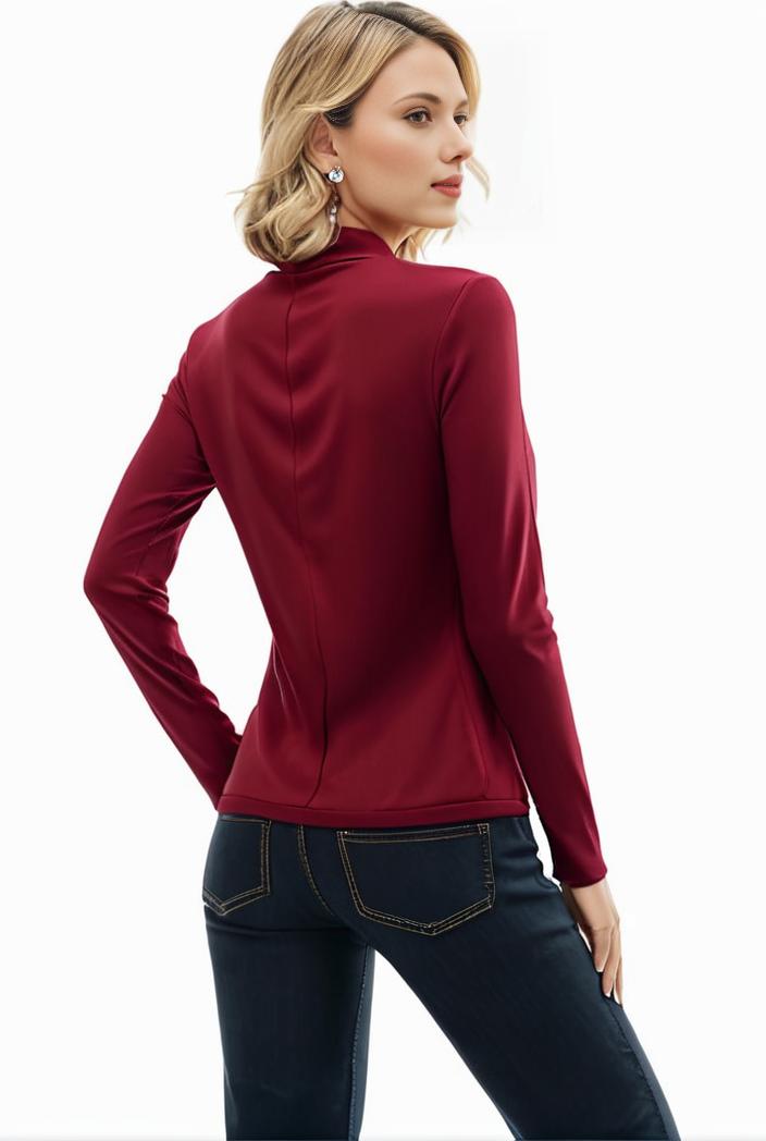 3 sets of turtleneck tees comfy long sleeve shirt perfect for spring autumn women s apparel 129543