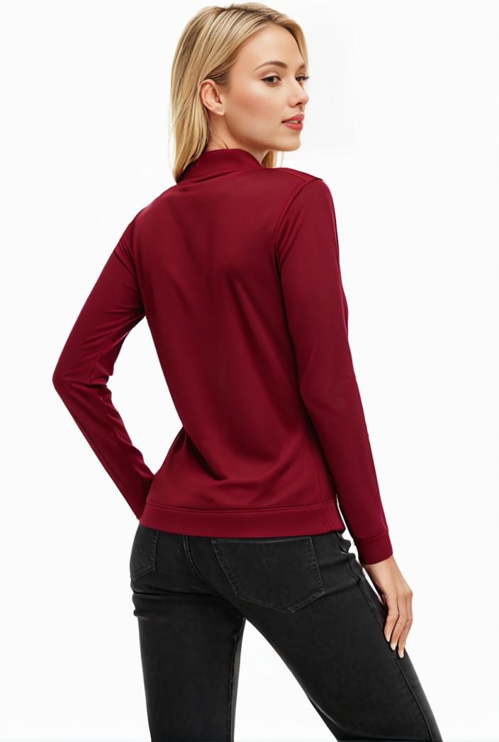3 sets of turtleneck tees comfy long sleeve shirt perfect for spring autumn women s apparel 129544