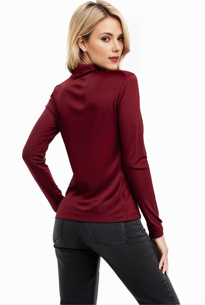 3 sets of turtleneck tees comfy long sleeve shirt perfect for spring autumn women s apparel 129546