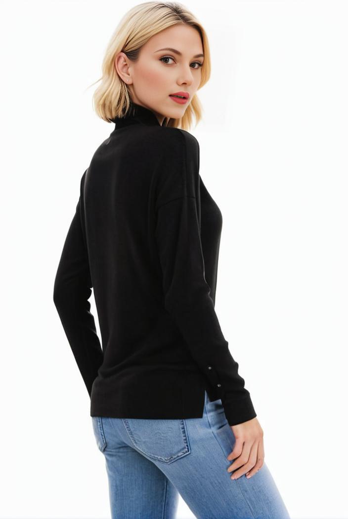 3 sets of turtleneck tees comfy long sleeve shirt perfect for spring autumn women s apparel 129551