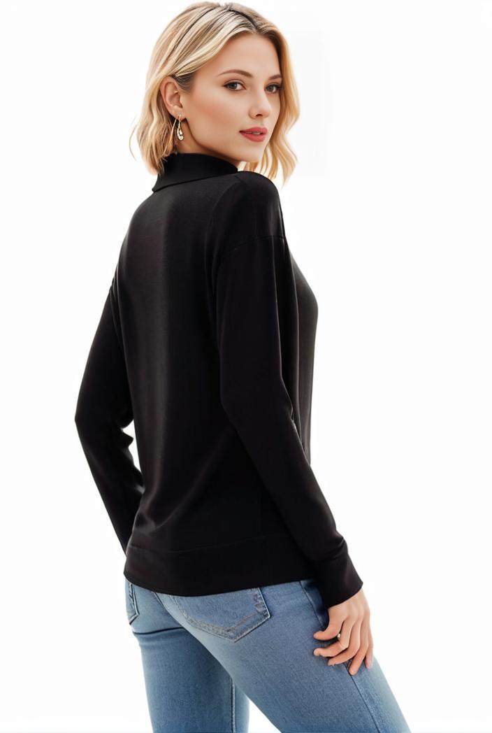 3 sets of turtleneck tees comfy long sleeve shirt perfect for spring autumn women s apparel 129555