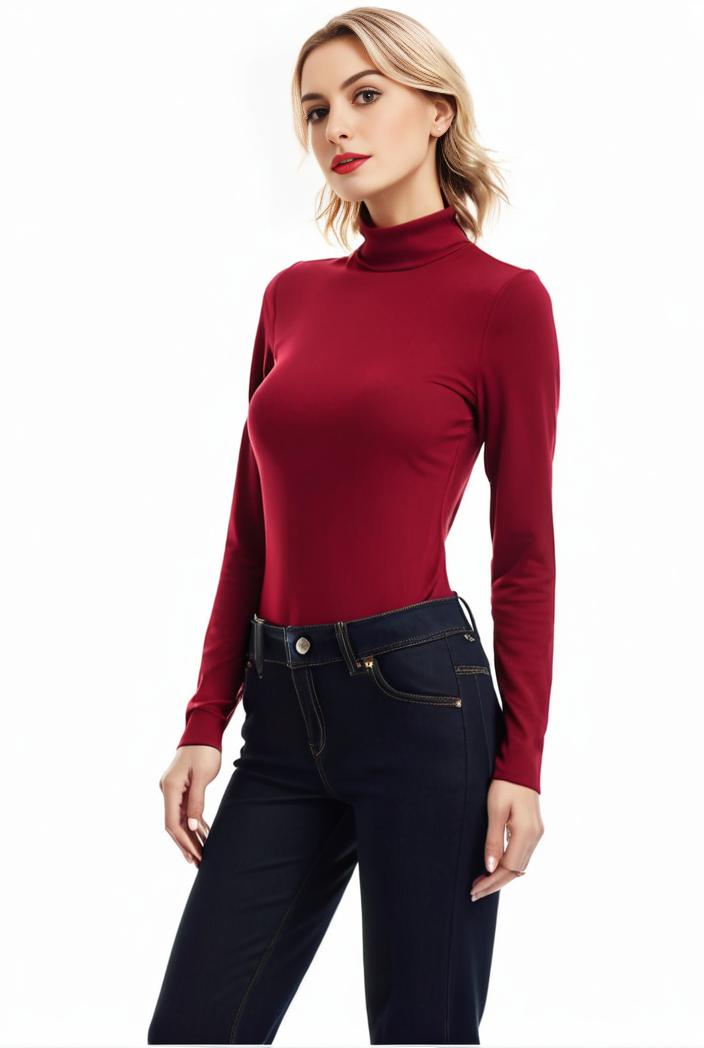 3 sets of turtleneck tees comfy long sleeve shirt perfect for spring autumn women s apparel 132690