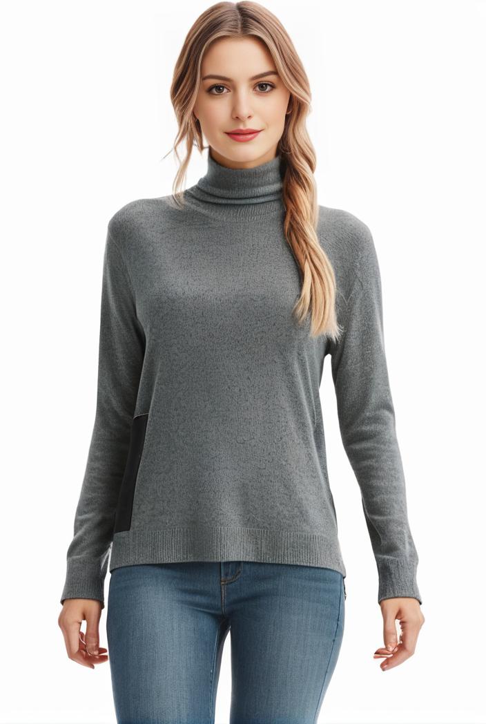 3 sets of turtleneck tees comfy long sleeve shirt perfect for spring autumn women s apparel 132695