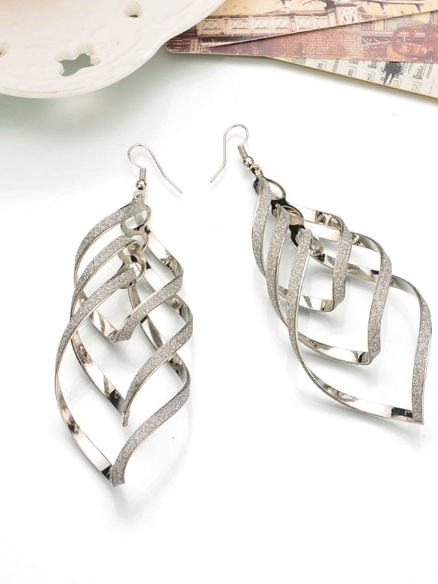 1 Pair Ladies Classic Fashion Alloy Drop Earrings